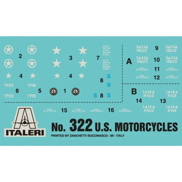 Italeri 1/35 U.S. Motorcycles 2 modele wojskowych motocykli. zdjęcie 4