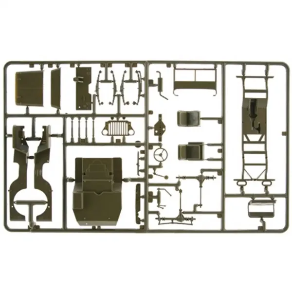 Italeri 1/35 Willys MB wojskowy Jeep z przyczepą model pojazdu zdjęcie 6