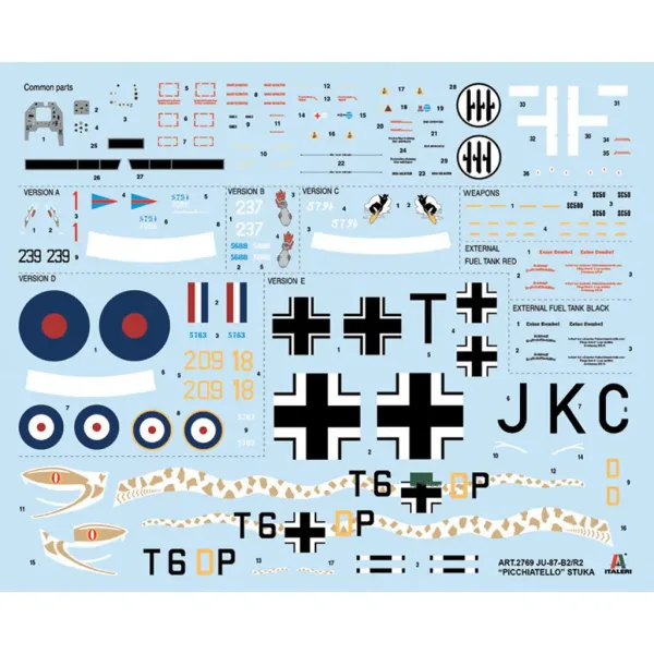 Italeri 1/48 Ju 87 B-2/R-2 Picchiatello model samolotu zdjęcie 2