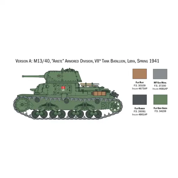 Italeri 1/56 włoskie czołgi i modele czołgów Semoventi zdjęcie 3