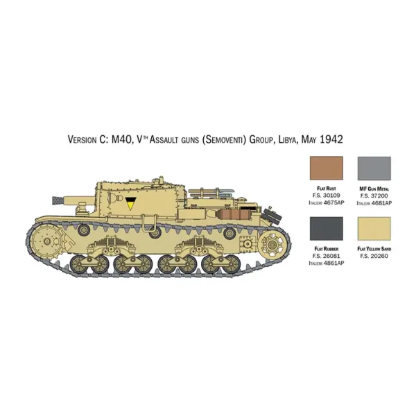 Italeri 1/56 włoskie czołgi i modele czołgów Semoventi zdjęcie 4
