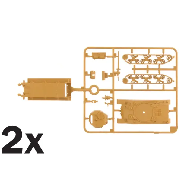 Italeri 1/72 M4A2 Sherman III czołg zestaw modelarski 2-sztukowy zdjęcie 5