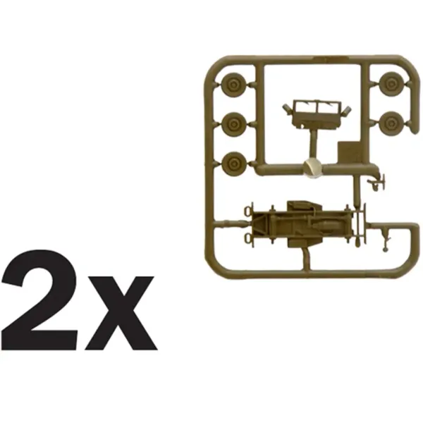 Italeri 1/72 Willys Jeep 1/4 ton 4x4 pojazdy wojskowe zestaw modelarski 2 sztuki zdjęcie 4