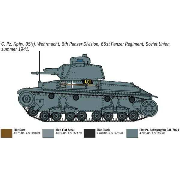 Italeri 1/72 model czołgu Pz. Kpfw. 35(t) zdjęcie 5