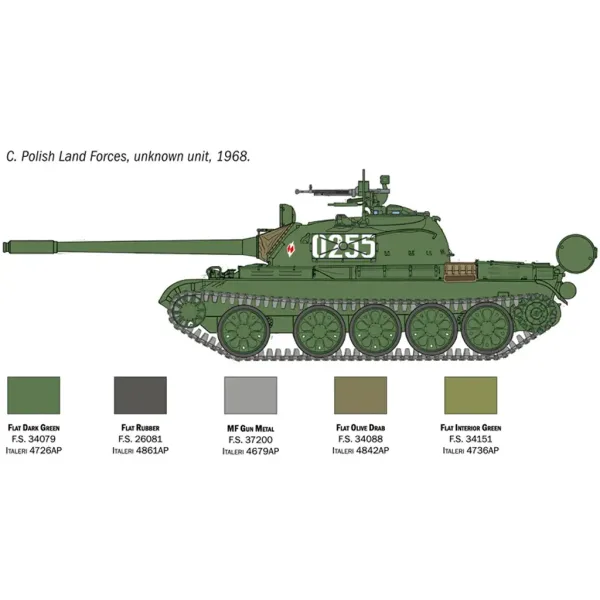 Italeri 1/72 model czołgu T-55A zdjęcie 5