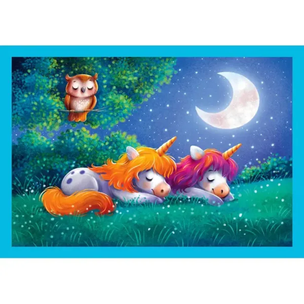 Jeden dzień z jednorożcami 4 w 1 puzzle - Clementoni zdjęcie 2