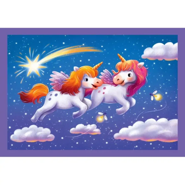 Jeden dzień z jednorożcami 4 w 1 puzzle - Clementoni zdjęcie 4