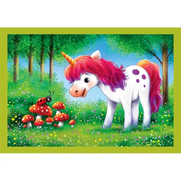 Jeden dzień z jednorożcami 4 w 1 puzzle - Clementoni zdjęcie 5