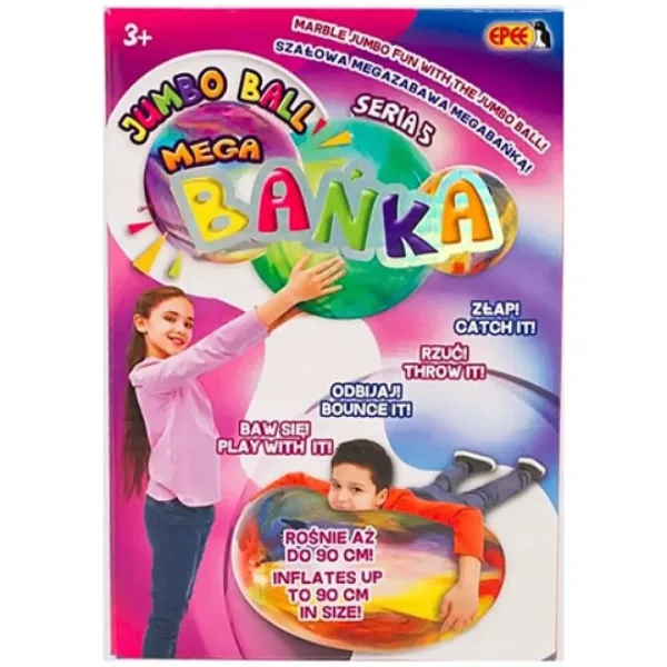 Jumbo Ball 5. seria kolorowa marmurowa gigantyczna piłka 90 cm w różnych wariantach 1 szt. zdjęcie 1