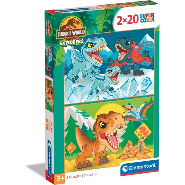 Jurassic World 2x20-elementowa układanka Supercolor - Clementoni zdjęcie 1