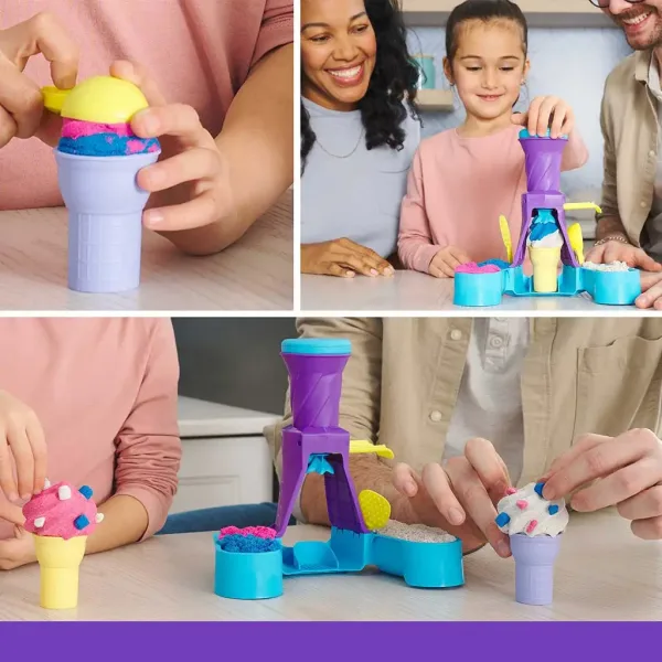 Kinetic Sand: Zestaw do robienia lodów z piasku kinetycznego 396g - Spin Master zdjęcie 2