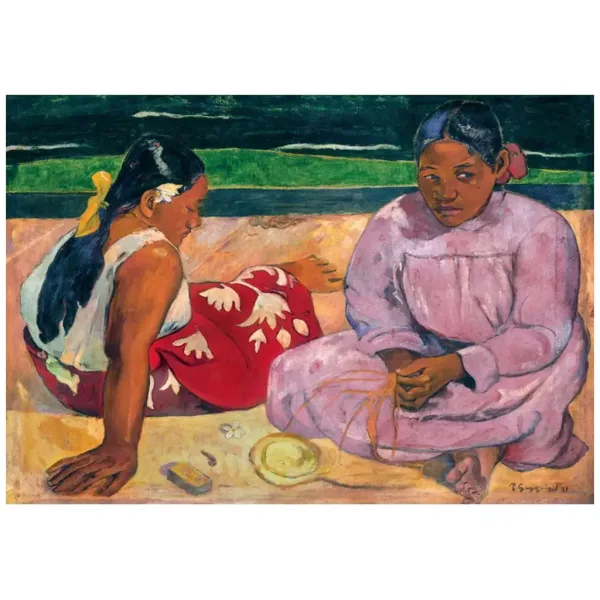 Kolekcja Muzealna: Gauguin - Kobiety z Tahiti na plaży 1000-elementowe puzzle z plakatem - Clementoni zdjęcie 2