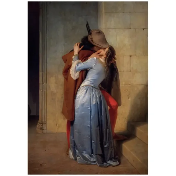 Kolekcja Muzealna: Hayez - Pocałunek HQC 1000-elementowe puzzle z plakatem - Clementoni zdjęcie 2