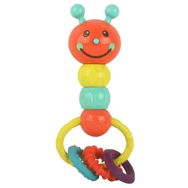 Kolorowa grzechotka i gryzak w kształcie gąsienicy 18 cm zdjęcie 2