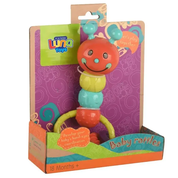 Kolorowa grzechotka i gryzak w kształcie gąsienicy 18 cm zdjęcie 3