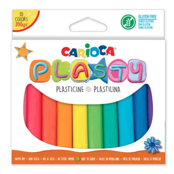 Kolorowa masa plastyczna, zestaw 10 sztuk – Carioca zdjęcie 1