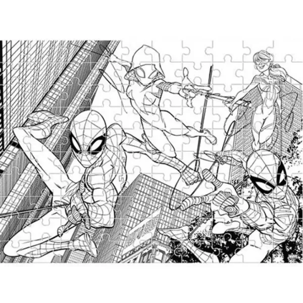 Kolorowanka Spiderman 2 w 1, puzzle 100 elementów zdjęcie 3
