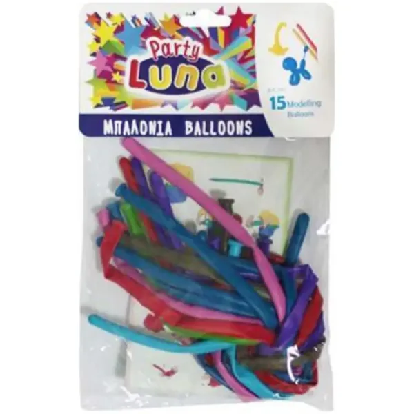 Kolorowe balony modelarskie, opakowanie 15 sztuk. zdjęcie 1