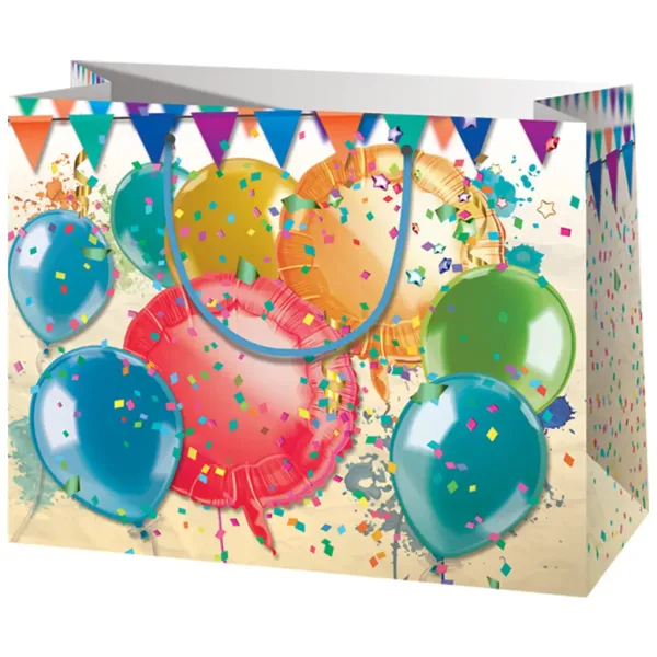 Kolorowe balony średniej wielkości ekskluzywna torba prezentowa 18x10x23 cm zdjęcie 1