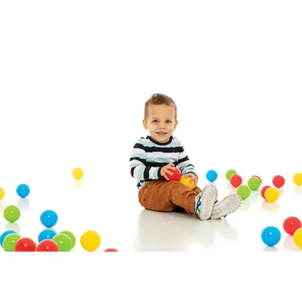 Kolorowe piłki w siatce 100 sztuk - D-Toys zdjęcie 2