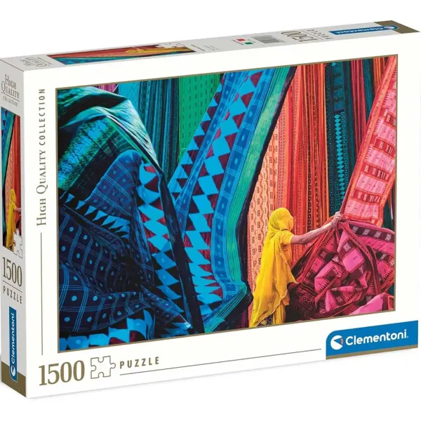 Kolorowe tkaniny HQC 1500-elment puzzle - Clementoni zdjęcie 1