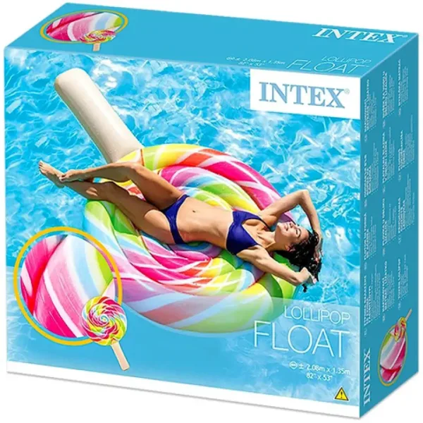 Kolorowy dmuchany materac w kształcie lizaka 208x135cm - Intex zdjęcie 3