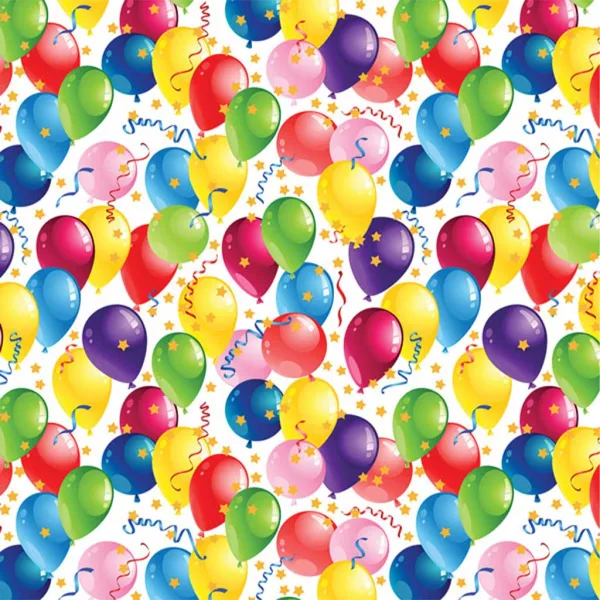 Kolorowy papier do pakowania z motywem balonów 100x70 cm zdjęcie 1