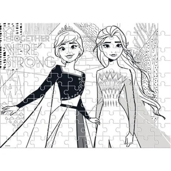 Kraina Lodu 2 kolorowanka 2 w 1 puzzle 100 elementów zdjęcie 3