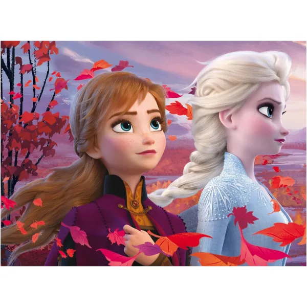 Kraina Lodu 2 w 1 puzzle ekologiczne 60 elementów i kolorowanka 70x50cm - Lisciani zdjęcie 2