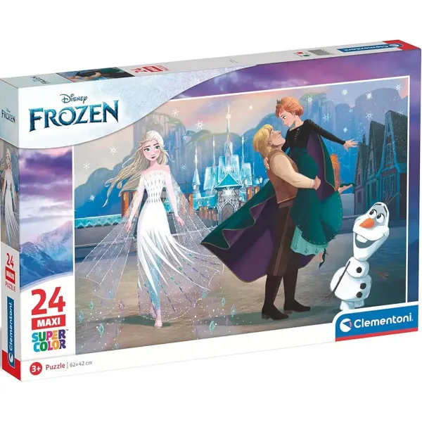 Kraina Lodu 24-elementowe maxi supercolor puzzle - Clementoni zdjęcie 1