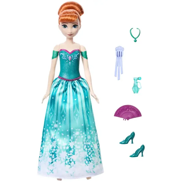 Kraina Lodu: Magiczna niespodzianka lalka Anna z wachlarzem - Mattel zdjęcie 2