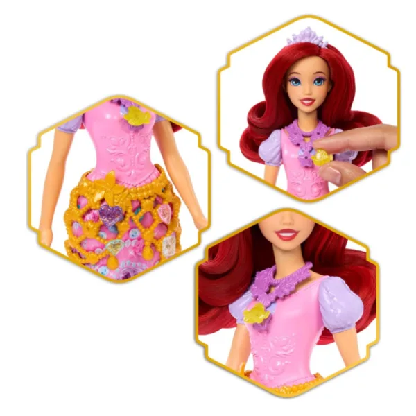 Księżniczki Disneya: Lalka-niespodzianka z wielkim sercem – Ariel – Mattel zdjęcie 3
