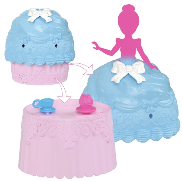 Księżniczki Disneya: Mini lalka-niespodzianka w babeczce, 1 sztuka – Mattel zdjęcie 2