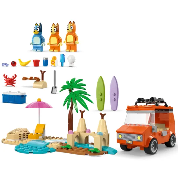 LEGO® Bluey™: Bluey i jej rodzina wybierają się na plażę (11202L) zdjęcie 4