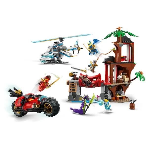 LEGO® Ninjago: Pojedynek pojazdów ninja przy domku na drzewie (71857) zdjęcie 3