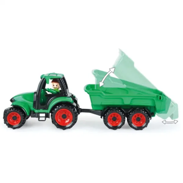 LENA: Traktor Truckies z przyczepą i figurką, 36 cm zdjęcie 3