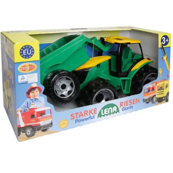 LENA: Ogromny traktor z przyczepą zielono/żółty 93 cm zdjęcie 2