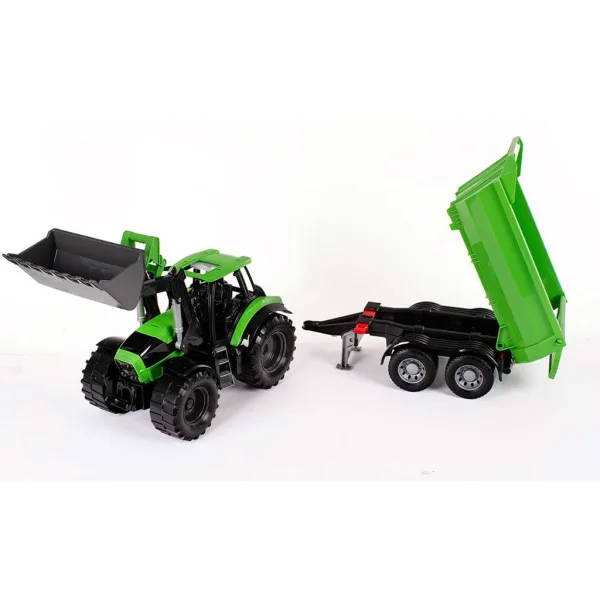 LENA: Worxx Deutz-Fahr Agrotron 7250 TTV traktor z przyczepą w pudełku 74 cm zdjęcie 3