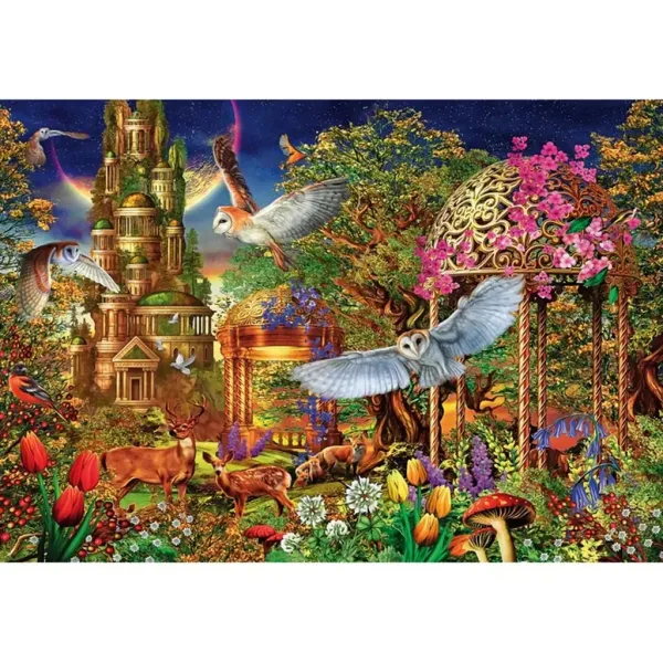 Leśny fantazyjny ogród 1500-elementowe HQC kompaktowe puzzle - Clementoni zdjęcie 2