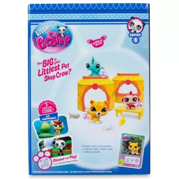 Littlest Pet Shop: zestaw 3 figurek seria 1 - Dżungla zdjęcie 3