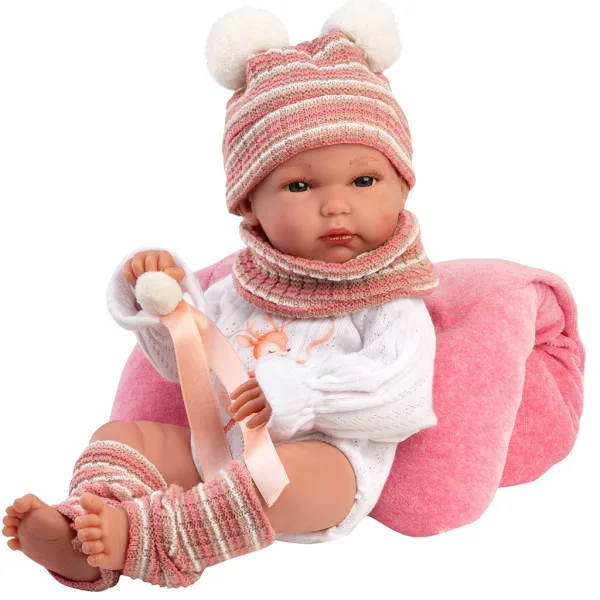 Llorens: Bimba — 35 cm lalka noworodkowa z miękką poduszką zdjęcie 3