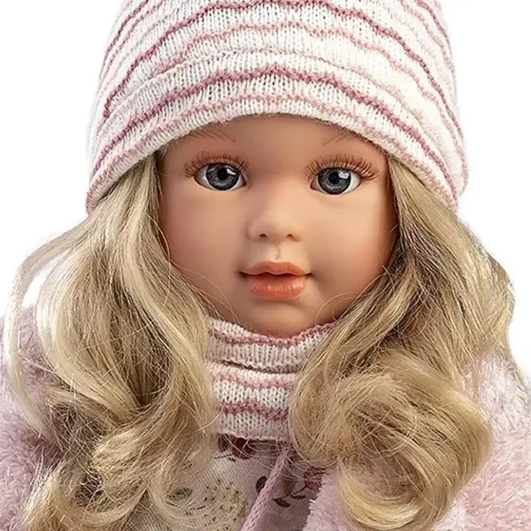 Llorens: Lalka Lucia 40 cm w kwiecistej sukience z torebką zdjęcie 3