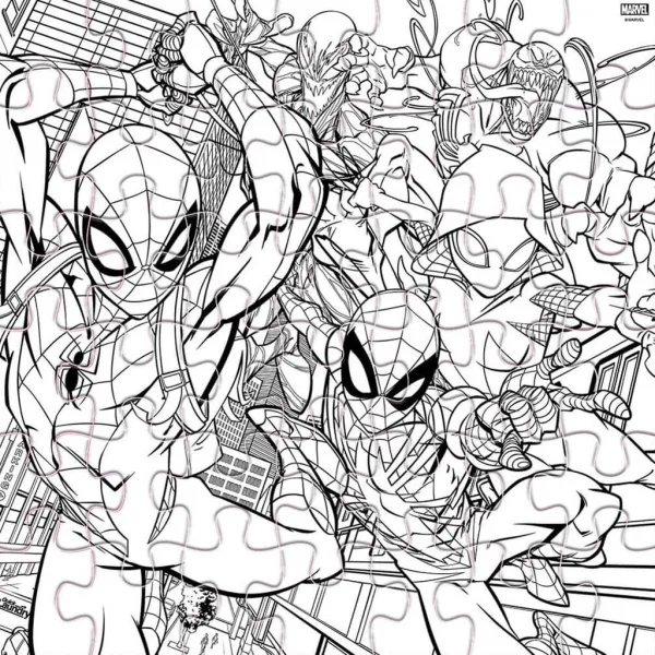 Luna: 42-elementowa kolorowanka puzzle ze Spider-Manem zdjęcie 3