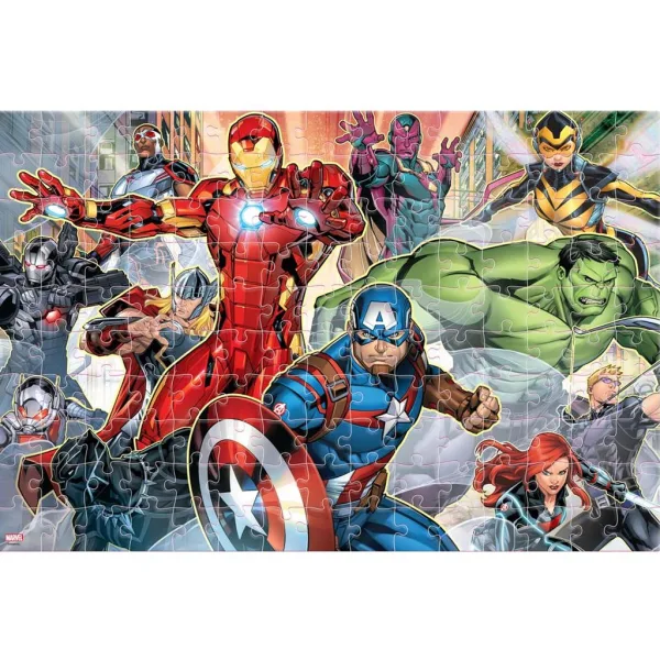 Luna: Avengers 2 w 1, 150-elementowa, trójwymiarowa układanka do kolorowania zdjęcie 2