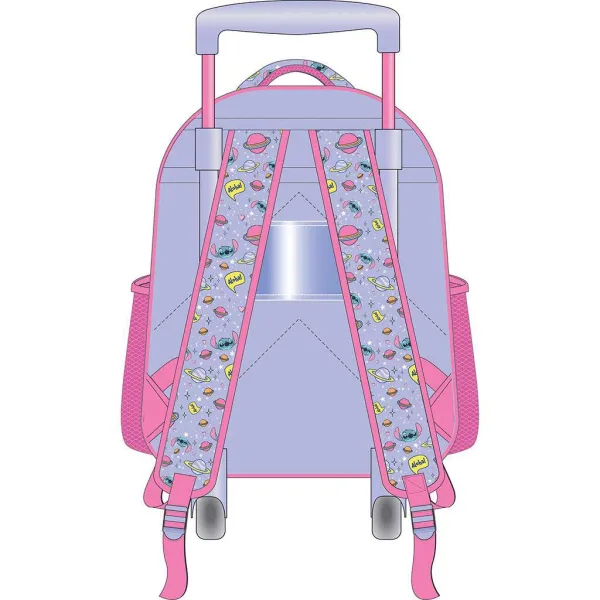 Luna: Disney Stitch Aloha dwukomorowy przedszkolny plecak na kółkach 27 x 10 x 31 cm zdjęcie 2