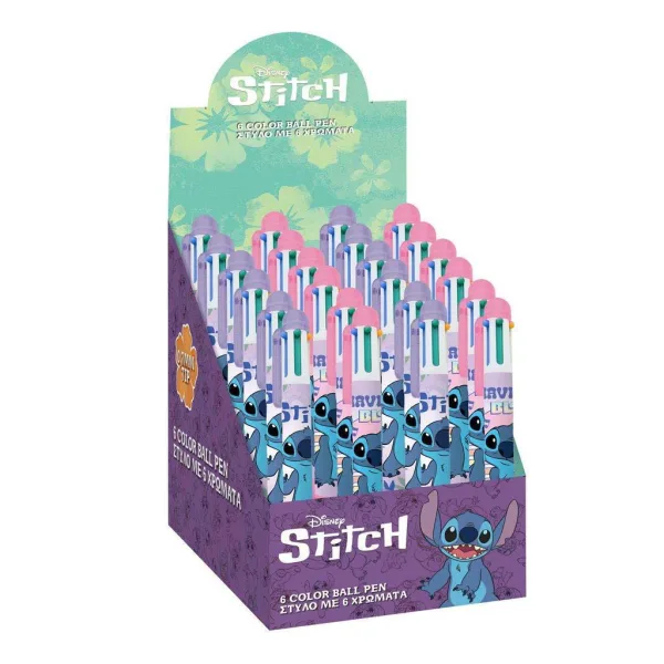 Luna: Disney Stitch długopis kulkowy 6-kolorowy, różne rodzaje, 1 sztuka zdjęcie 1