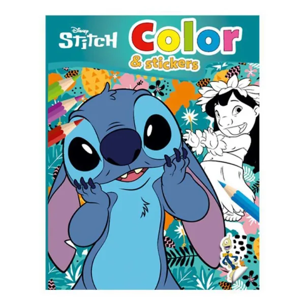Luna: Disney Stitch kolorowanka z naklejkami, 32 strony zdjęcie 1