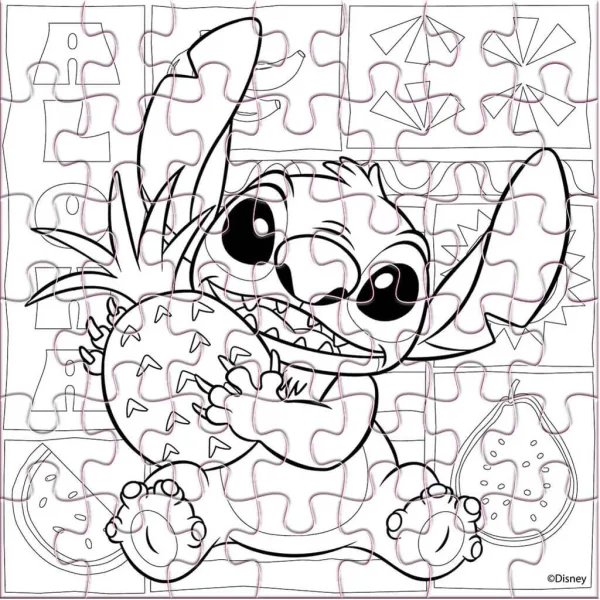 Luna: Stitch 42-elementowe puzzle do kolorowania zdjęcie 3