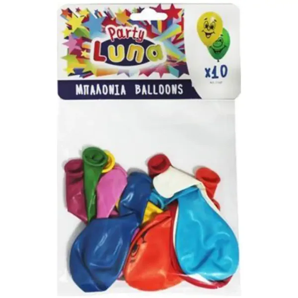 Luna: Kolorowe balony z uśmiechem, zestaw 10 sztuk zdjęcie 1