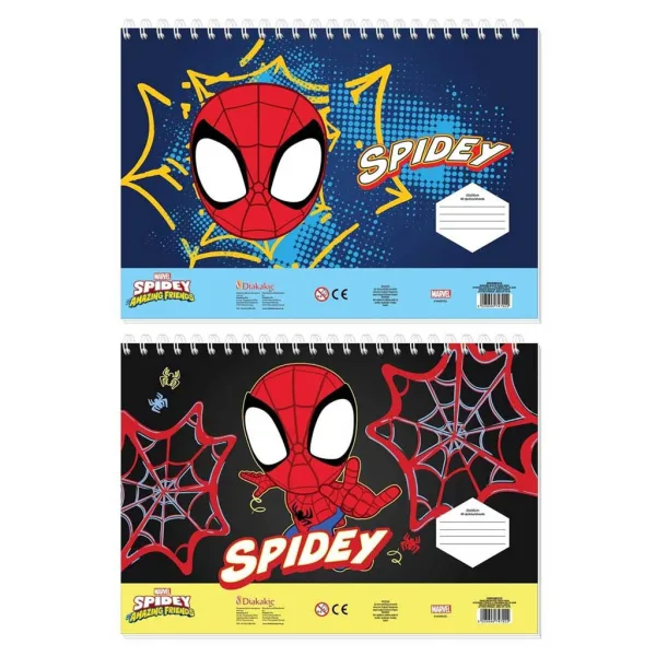 Luna: Spidey i super-kumple — kreatywny szkicownik do kolorowania z naklejkami i szablonem w kilku wariantach